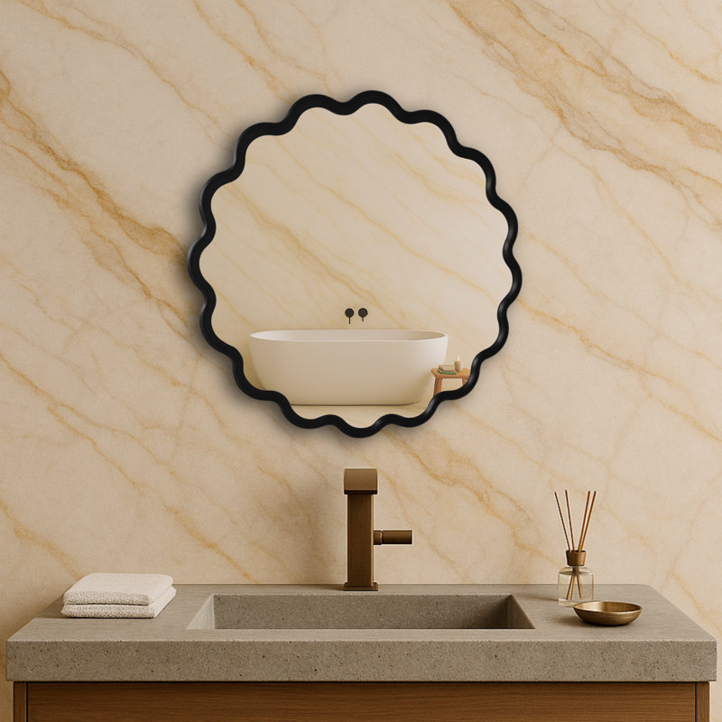 Miroir rond, Noir