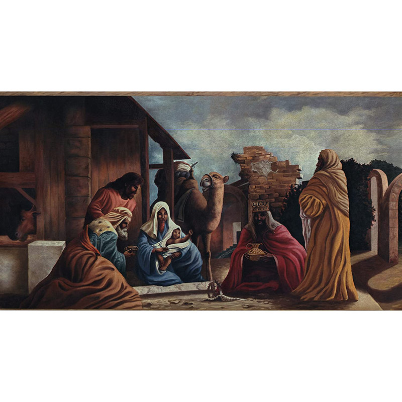 Bordure de papier peint L 15 pi x l 12 po Life of Jesus