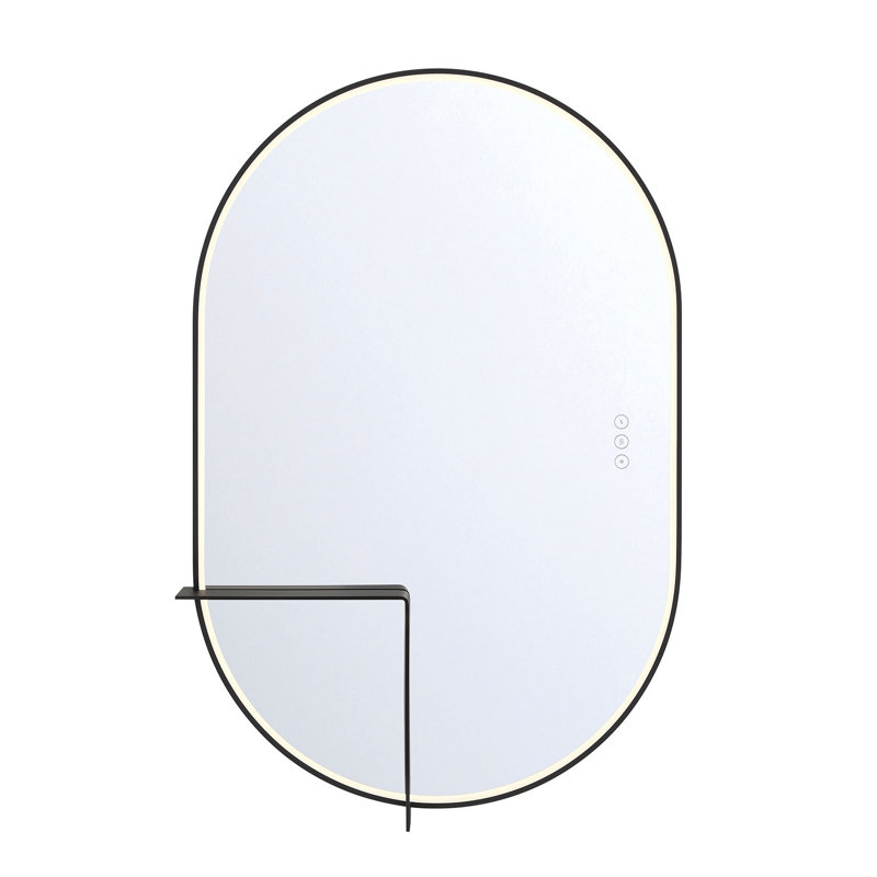 Miroir Linden, 36 po x 24 po, Noir mat