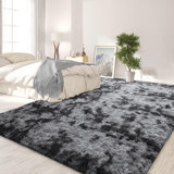 Dark Gray Shaggy Large Area Rugs
