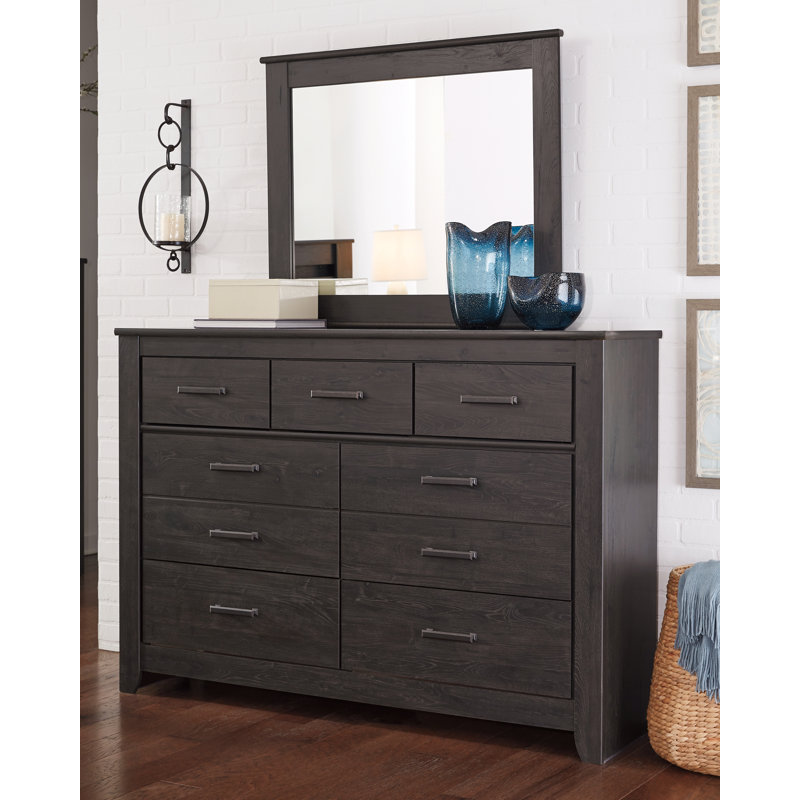 Brinxton Panel Bed, Dresser, Mirror, Chest and Nightstand, Queen