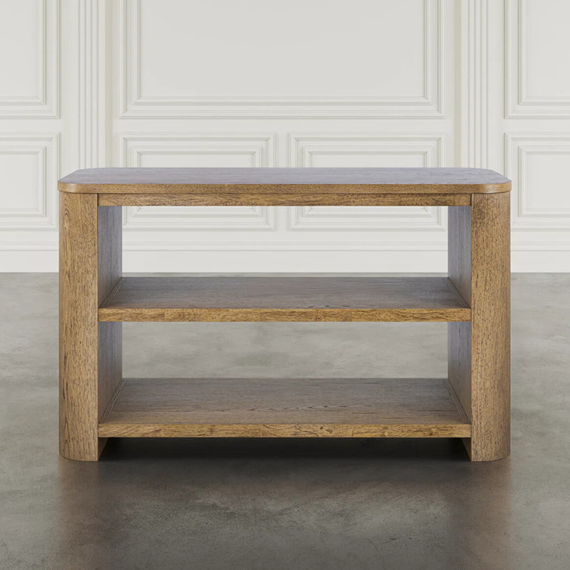 Console simple de style français, H 29,9 po x l 47,2 po x P 15,7 po, Bois naturel