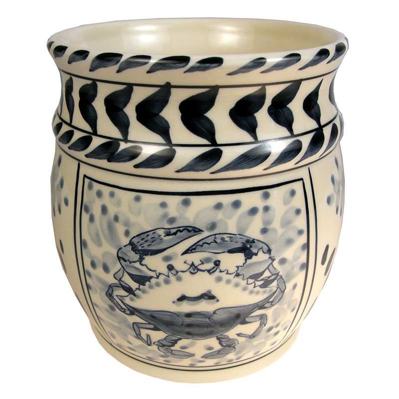 Round Utensil Crock Blue Crab Bay Co.