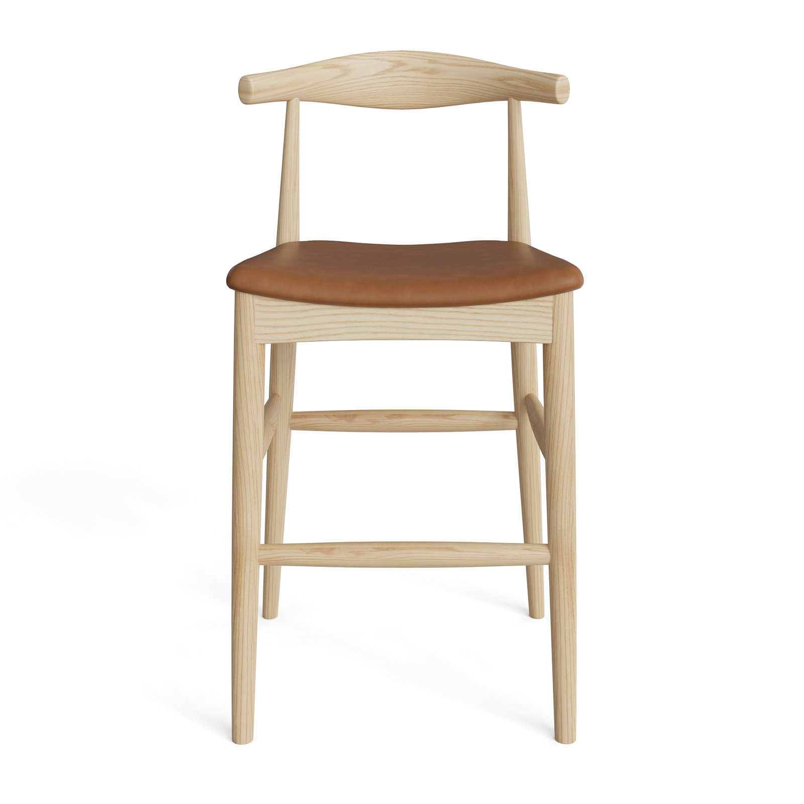 Ardo Vegan Leather Bar & Counter Stool, Natural, Bar Stool (28.50" Seat Height)