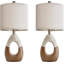 Ensemble de salon et de chambre à coucher Boho 2 Petite maison de campagne en rotin Lampe de table de chevet à décoration rustique de 19 po pour bureau compatible avec les ampoules intelligentes (n'inclut pas les ampoules)-284143927