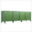 Meuble télé | 71 pouces vert antique | Pin massif | Verre Changhong | Taille du téléviseur: 70 à 79 pouces