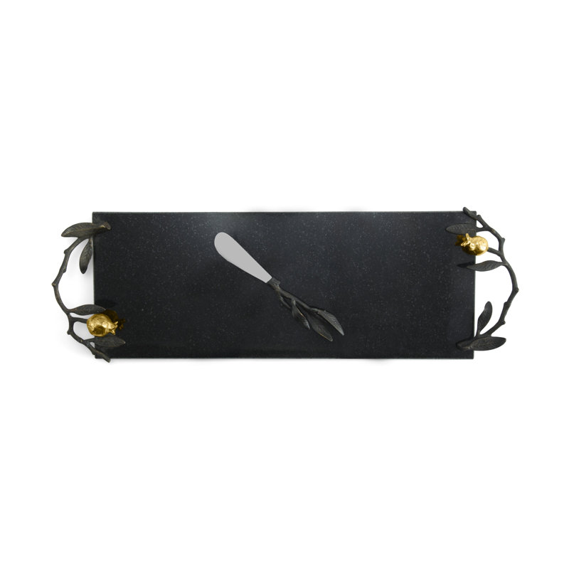 Pomegranate 17.25" L Cheese Board with Knife