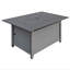 Foyer de table convertible en aluminium Paramount Gale, rectangulaire, gris cuirassé
