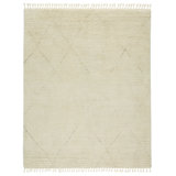 Manesa Wool Geometric Area Rug in Cream/Dark Brown