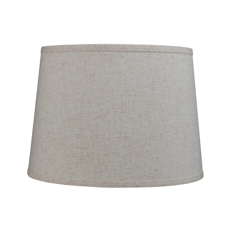 Abat-jour tambour en lin (araignée), Beige, H 10 po x l 14 po x P 14 po