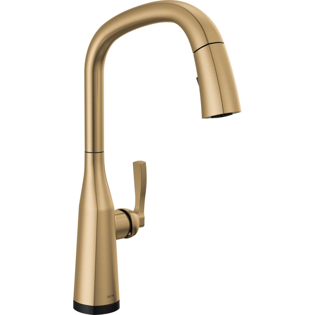 Stryke Pull Down Touchless Single Handle Kitchen Faucet with Delta VoiceIQ Technology and With Accessories Delta 