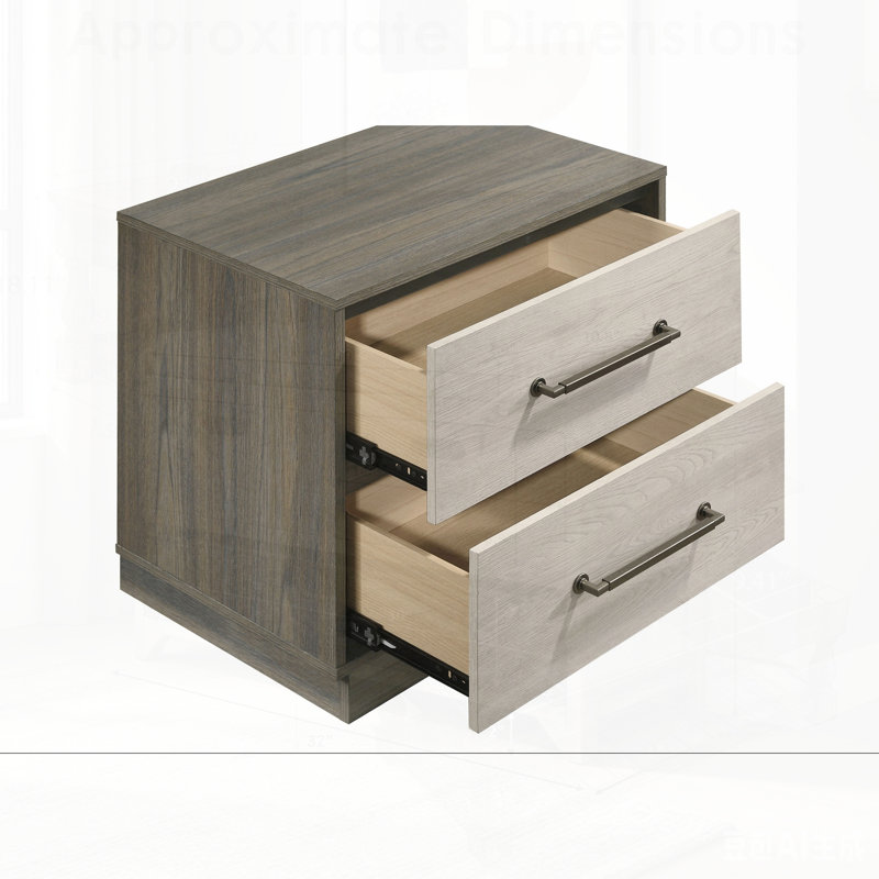 Table de chevet 2 tiroirs Edmondson
