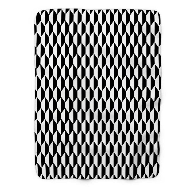 Couverture sherpa noire de qualité supérieure 1 pièce 0177, L 50 po x L 60 po