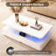 Table basse moderne à haute brillance avec lumière DEL, table de cocktail lumineuse à double couche pour le salon Petit décor à la maison-2109615518-2089158600