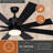 Olney 60 in. Black Indoor Outdoor Rod Mount Contemporary Ceiling Fan with Reversible Black-Driftwood Blades, Dimmable Integrated LED Light Kit and Remote Control, 6 Speeds, Energy Efficient DC Motor-158376681