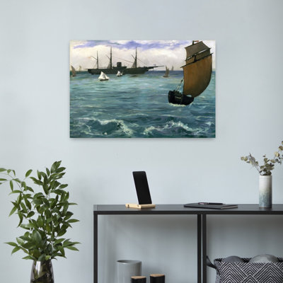 The Kearsarge At Boulogne Classic Contemporary Coastal Ocean Wall Art Print