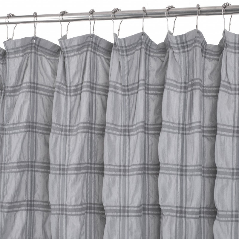 Rideau de douche simple Elitha, gris