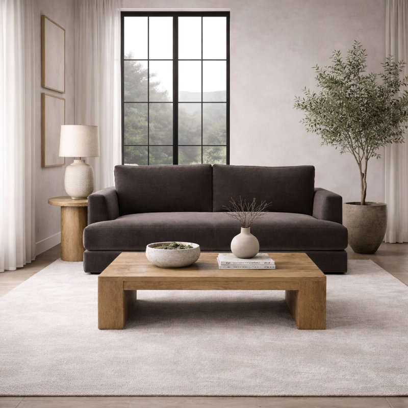 Laguna 96" Sofa, Andrew Espresso Performance Chenille