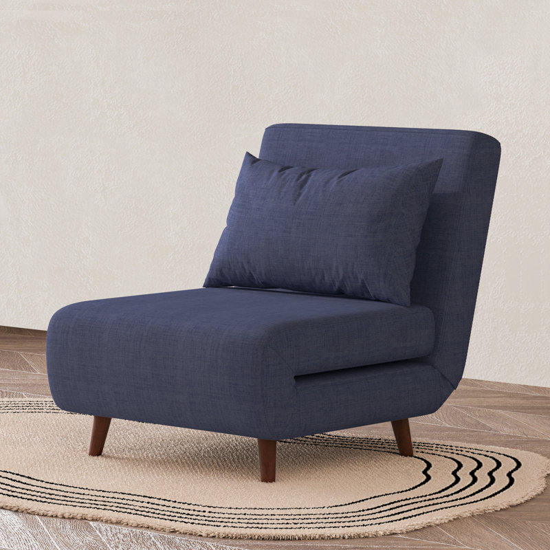 Fauteuil convertible Clarissa, Polyester bleu