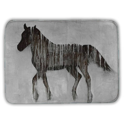 Gambading abstract horse Bath Mat with Non-Slip Backing - Quick Dry Memory Foam Bathroom Rug - Absorbent - Modern Plush Spa-Style - Machine Washable
