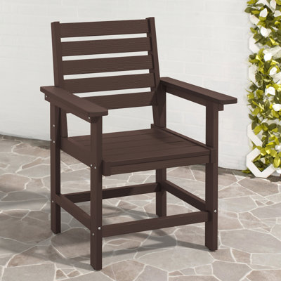Chaises de patio HDPS résistantes aux intempéries avec accoudoirs pour balcon de terrasse