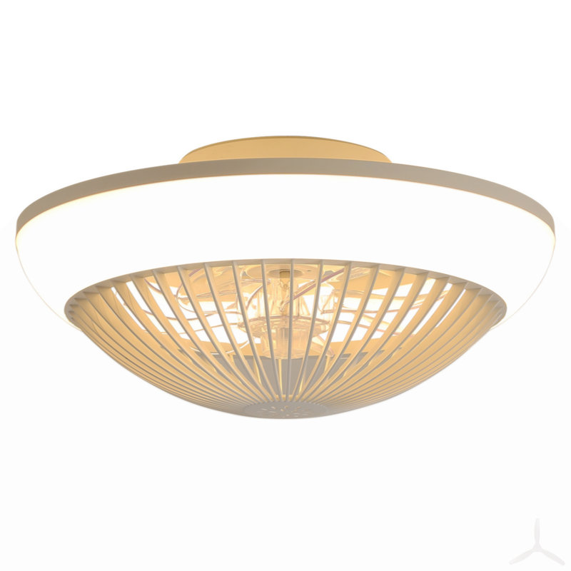 Ventilateur de plafond fermé à DEL 15 pouces à intensité variable avec télécommande 6 vitesses sans pales pour chambre à coucher pour enfants