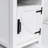 Farmhouse Nightstand With A Cabinet And Open Compartment-821751236