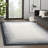 NUE180A Ivory Area Rug With Tonal Grey Border-69295838