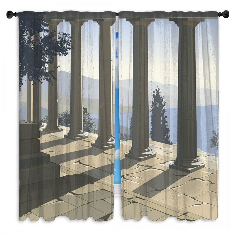 Colonnes et rideaux obscurcissant - 2 panneaux, 40 po x 80 po - 2 panneaux, Transparent