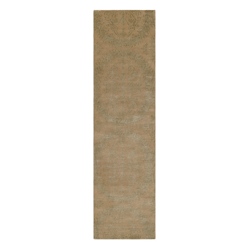 Handmade Silk and Wool Area Rug