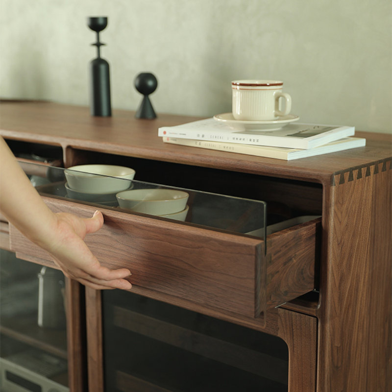 Simple Multi-Functional Sideboard, 34.65" H x 62.99" L x 16.54