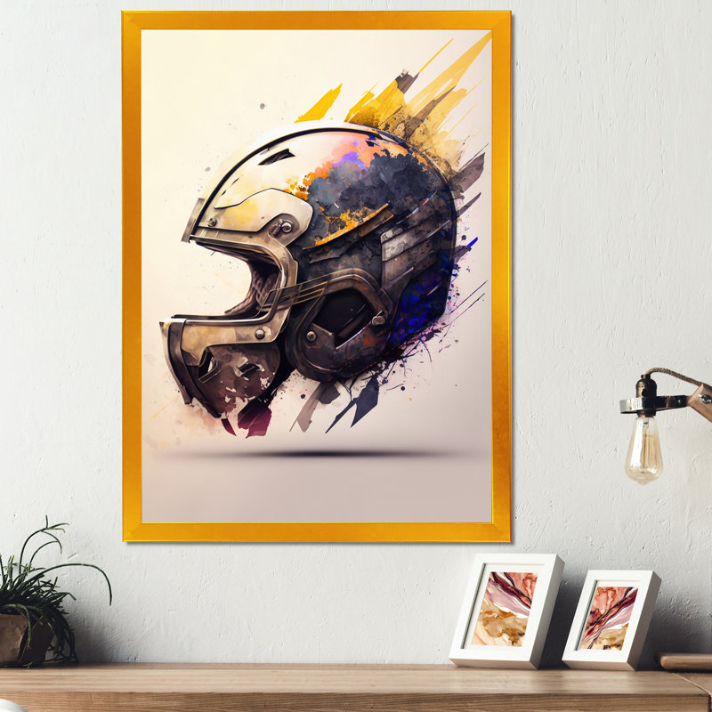 cool football helmet phrames Iowa State University Print This beautiful American Football Helmet in Orange and Black Canvas Art is printed using the highest quality fade resistant ink on canvas Designart Football Player Helmet IV