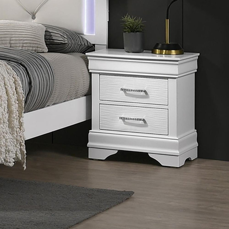 Table de chevet moderne et élégante avec table de chevet blanche 1pc
