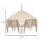 Luminaire suspendu angulaire en tissu naturel Buchanan
