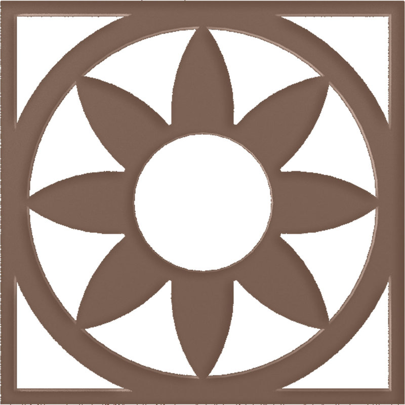Médaillon de plafond percé en PVC de qualité architecturale Blume, H 24 po x l 24 po x P 0,75 po, Cuivre