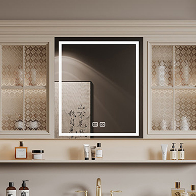 Armoire de salle de bain rétro française, H 33,5 po x l 51,2 po x P 21,7 po, Beige