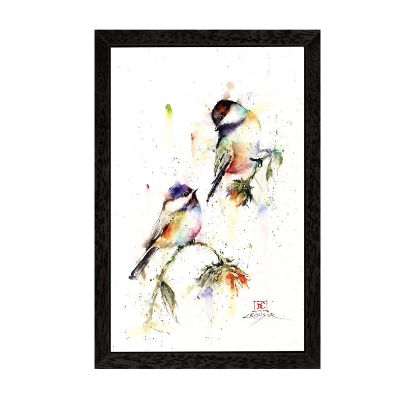Dropping In by Dean Crouser - Floater Frame Painting on Canvas, Black