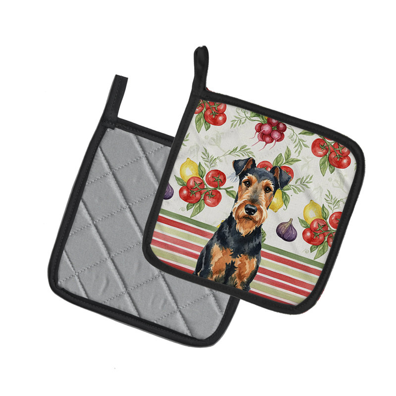Paire de poignées Airedale Terrier