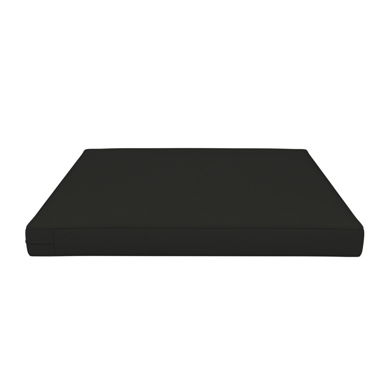 Sunbrella® Outdoor Ottoman Seat Cushion, 20" W x 22" D, Canvas Black