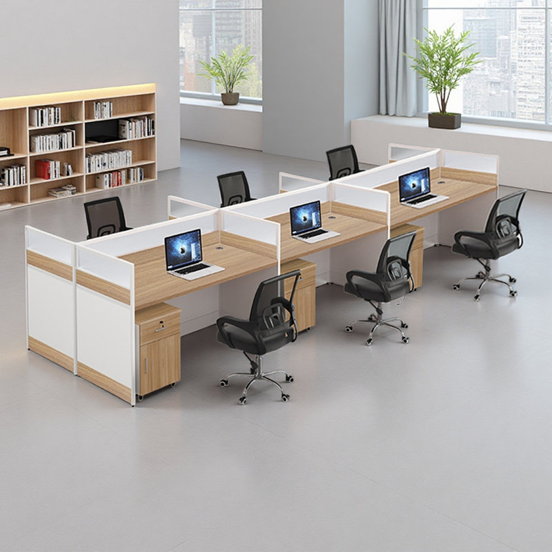 Bureau d'ordinateur, bureau, bureau pour 6 personnes