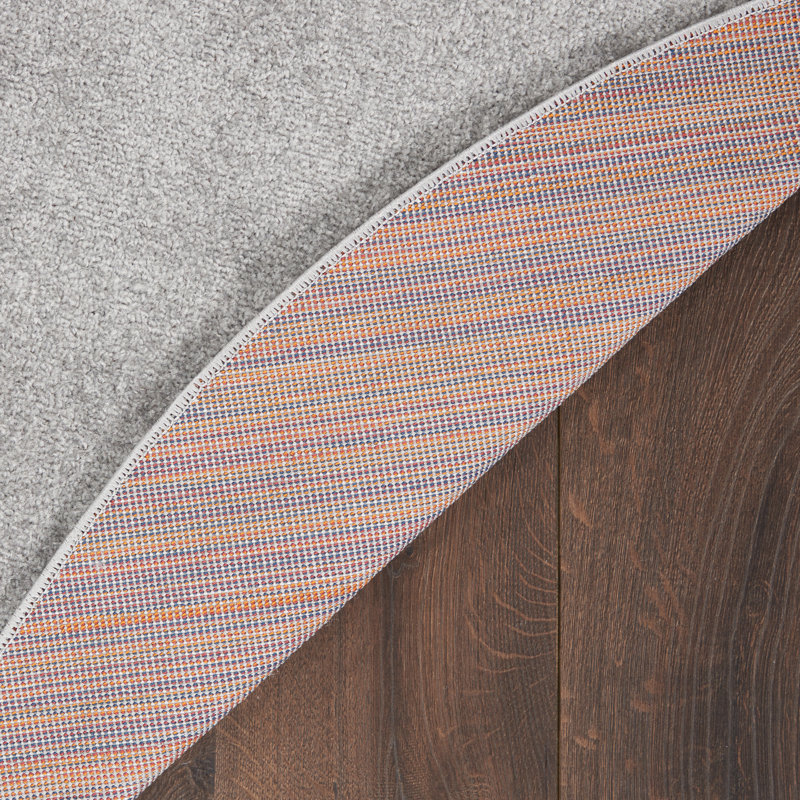 Tapis d'intérieur / extérieur argenté / gris Mullican Sandy, Ovale 6 pi x 9 pi