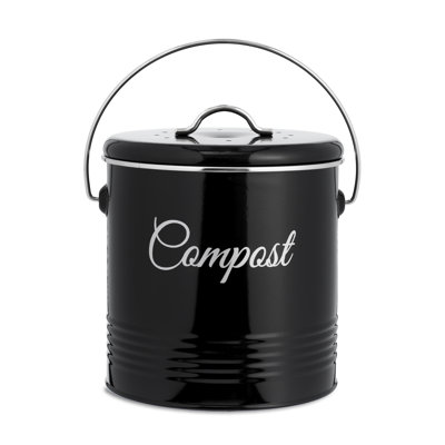 Vamyr 5 l Metal Odour Resistant Indoor Compost Bucket