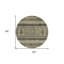Tapis rond 8 po beige taupe beige
