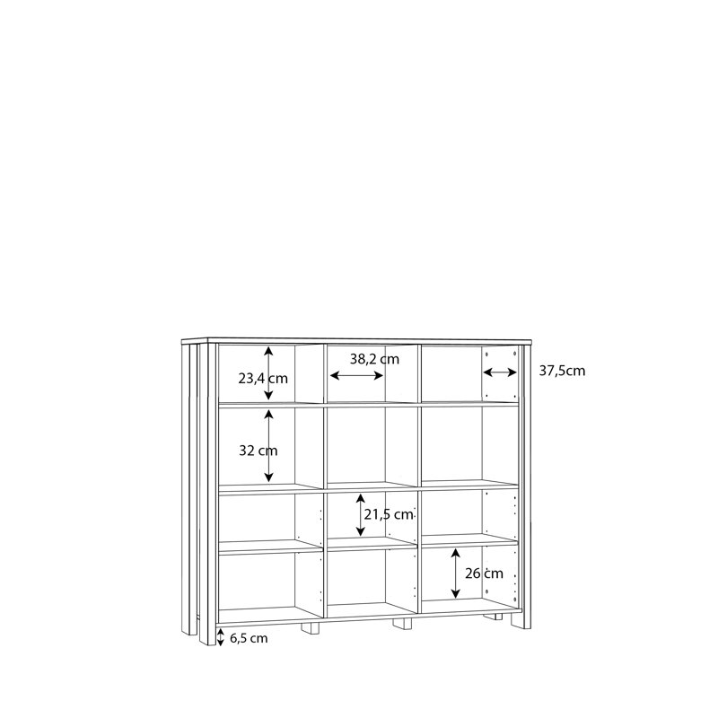 Lanham 118.3cm H x 136.4cm W Standard Bookcase