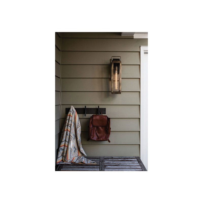 Harbor Outdoor Wall Lantern, Burnished Bronze, 21.25" H x 5.5" W x 7.5" D