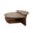 Elegant Coffee Table Set (2 Pieces), Solid Pine Wood, Walnut Finish | Large Table: 35.4 x 11.8 x 23.6 inches, Small Table: 33.5 x 11.8 x 13.8 inches | 100% Solid Pine, Modern Design for Living Room & Stylish Décor-123631139