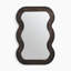 Loora Solid Wood Wavy Hallway Wall Rectangle Mirror - Slatted Fluted Wood Finish