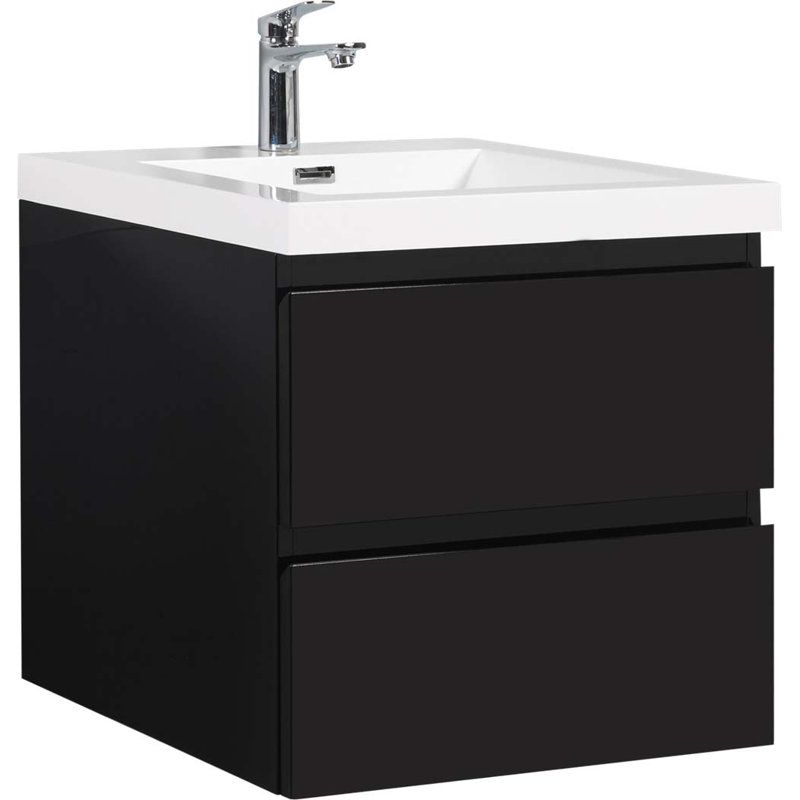 Ensemble de meuble-lavabo simple 23,63 po avec plateau en résine Roxan