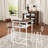 Bar Table, Equipped With 2 Bar Stools , With Backrest And Partition