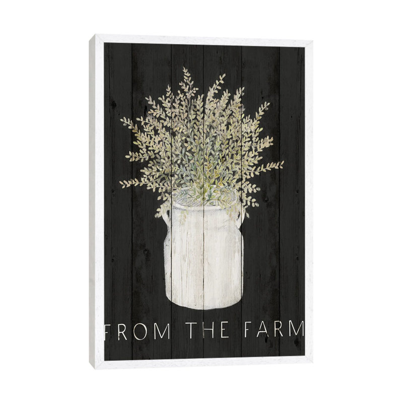 From The Farm by Janice Gaynor - Painting on Canvas, 101.6cm H x 66.04cm W x 3.81cm D, White Framed